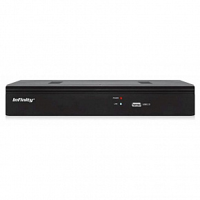 Видеорегистратор IP INR 841 PE,  8 х IP-камер 2Mpix H.264, 8-портовый PoE, 40Мбит/с, 1 HDD до 4Тб