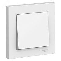 Выключатель одноклавишный ATLASDESIGN схема 1 10АХ в сборе белый ATN000112 Systeme Electric