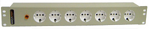REC-S816-C14	Блок силовых розеток горизонтальный 19", 8 позиций, 10A, 1U, шнур 1,8 м разъем C14	