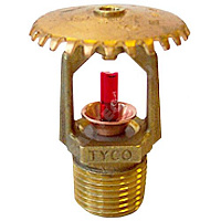 Ороситель спринклерный модели TY315, с вогнутой розеткой, К-80, 1/2", К-80,57°С, бронза