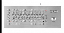 K-TEK-A361-OTB-DWP Антивандальная влагозащищённая металлическая клавиатура 71 клавиша с трекболом