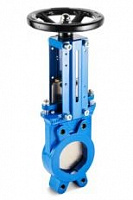 Задвижка шиберная GROSS двунаправленная, DN350PN10 Pраб 6, невыдв. шток, корпус чугун, нож AISI 304