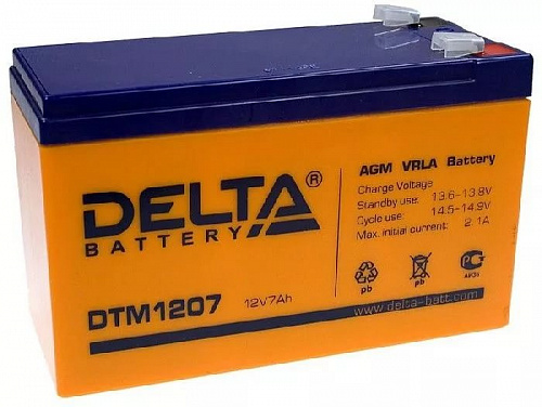 Аккумулятор   7 А/ч, 12В (Delta) DTM1207