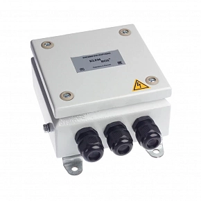 Клеммная коробка KlemBox® КК 150, сталь 150х150х80мм, 10 клемм 24А, 4 ввода для металлорукава Ду10 