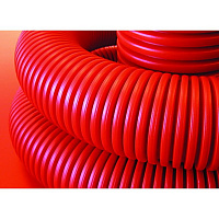 Труба гибкая двустенная для кабельной канализации д.50мм, цвет красный, (уп 150 м!) 121950