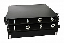 Патч-панель 19", универсальная, пустой корпус, 2U, 8 слотов, вмещает 8 оптические кассеты 120х34 мм