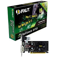 Видеокарта PALIT GeForce 210,  NEAG2100HD53-1193F,  512Мб, DDR3, Low Profile,  oem