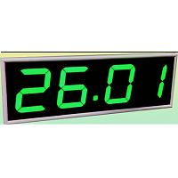 Часы вторичные цифровые ЧВЦ 100 ЧП NTP (Свечения цифровых часов - Зелный)
