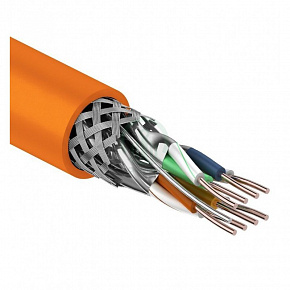 Кабель SFTP 6A Eletec 4x2xAWG23 LSZH, 305м, медь оранжевый 06-753 