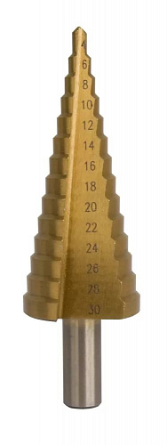 Сверло по металлу ПРАКТИКА 036-483 4-30мм, шаг 2мм, ступенчатое