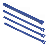 CLAMP-310-BL (10 шт) (9370c) Хомут для кабеля, липучка с мягкой застежкой, 310x14 мм, синий