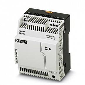Блок питания на DIN-рейку STEP-PS/ 1AC/24DC/2.5, артикул 2868651 (PHOENIX CONTACT)