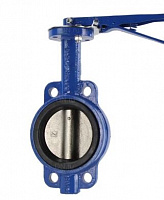 Затвор Kvant Ду80 Ру16 1 межфланцевый,  чугун GG25, уплотнение - NBR, с рукояткой