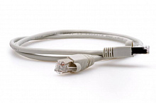 Коммутационный шнур экран. RJ45-RJ45 S/FTP Cat.5e, 0,5 метра, серый