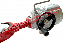 Дисковый поворотный затвор, ДИНАРМ, модели Machaon BFV-03/WN, с электрическим приводом 220/230В, 80д