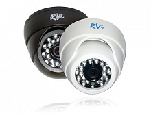 Видеокамера цв. купол RVi-E125 (3,6 мм), 540 ТВЛ,ИК-подсветка до 15 м, Auto AGC, черный цвет
