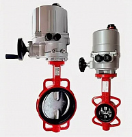 Дисковый затвор модели Machaon BFV-03/W N, с электроприводом ДИНАРМ 220В, Ду 80, Ру = 16 бар