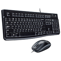 Комплект (клавиатура+мышь) Logitech Desktop MK120 USB, black