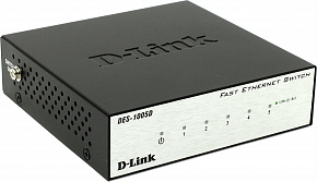 Коммутатор LINK DES-1005D/O2B 5-port UTP 10/100Mbps, Metal case, rev O2A/O2B