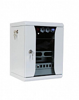 Шкаф телекоммуникационный настенный 10" 8U, (350 × 255) ШРН-8.255-10