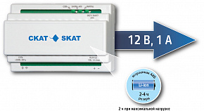 SKAT-12DC-1.0 Li-ion Малогабаритный ИБП со встроенной  Li-Ion АКБ