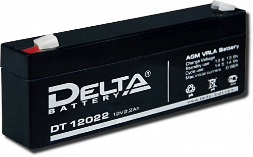 Аккумулятор 2,2А/ч, 12В (Delta) DT12022 Аккумулятор 2,2А/ч, 12В (Delta) DT12022