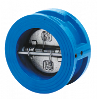 Обратный клапан GROSS, двухстворчатый, межфланцевый DN 100, PN 25 красный 