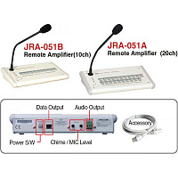 RA-1051B Микрофонная консоль с селектором зон на 10 каналов, 24В, 2,5Вт, 275х51х156 мм