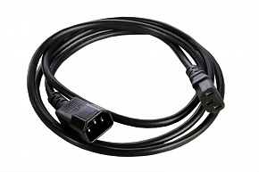 Шнур питания с заземлением IEC 60320 C13/ IEC 60320 C14, 10А/250В (1.0мм) длина 1.8м