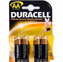 Батарейка DURACELL Alkaline, 1.5 В, LR6 BL4
