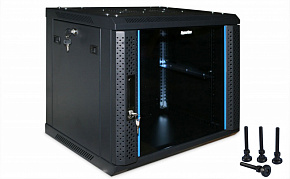 Настенный шкаф 19" TWFS-FC-1866-GP-RAL9004 18U 600x600