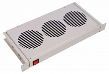 Модуль вентиляторный 19" 1U, 3 вентилятора, регулируемая глубина 200-310 мм без датчика