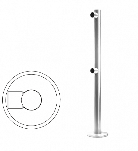 Стойка ограждения односторонняя Стойка ограждения односторонняя