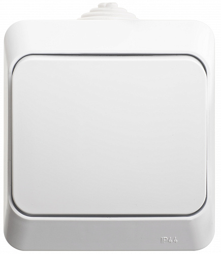 ЭТЮД Переключатель 1кл. наружный IP44 проходной белый схема 6 (BA10-046B) ЭТЮД Переключатель 1кл. наружный IP44 проходной белый схема 6 (BA10-046B)