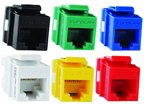 Розеточный модуль Keystone категории 5e, UTP, 1xRJ45, T568A/B, белый 16B-U5-03WT
